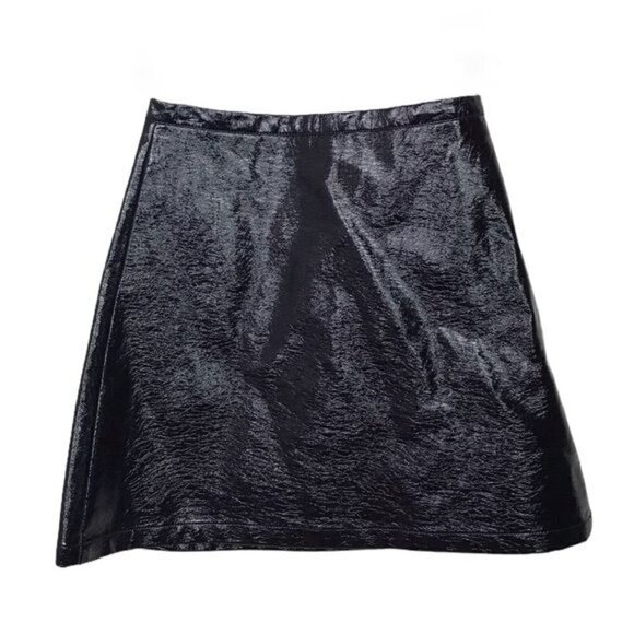 Alexa Chung for M&S Black PVC A Line Mini Skirt - Picture 2 of 7